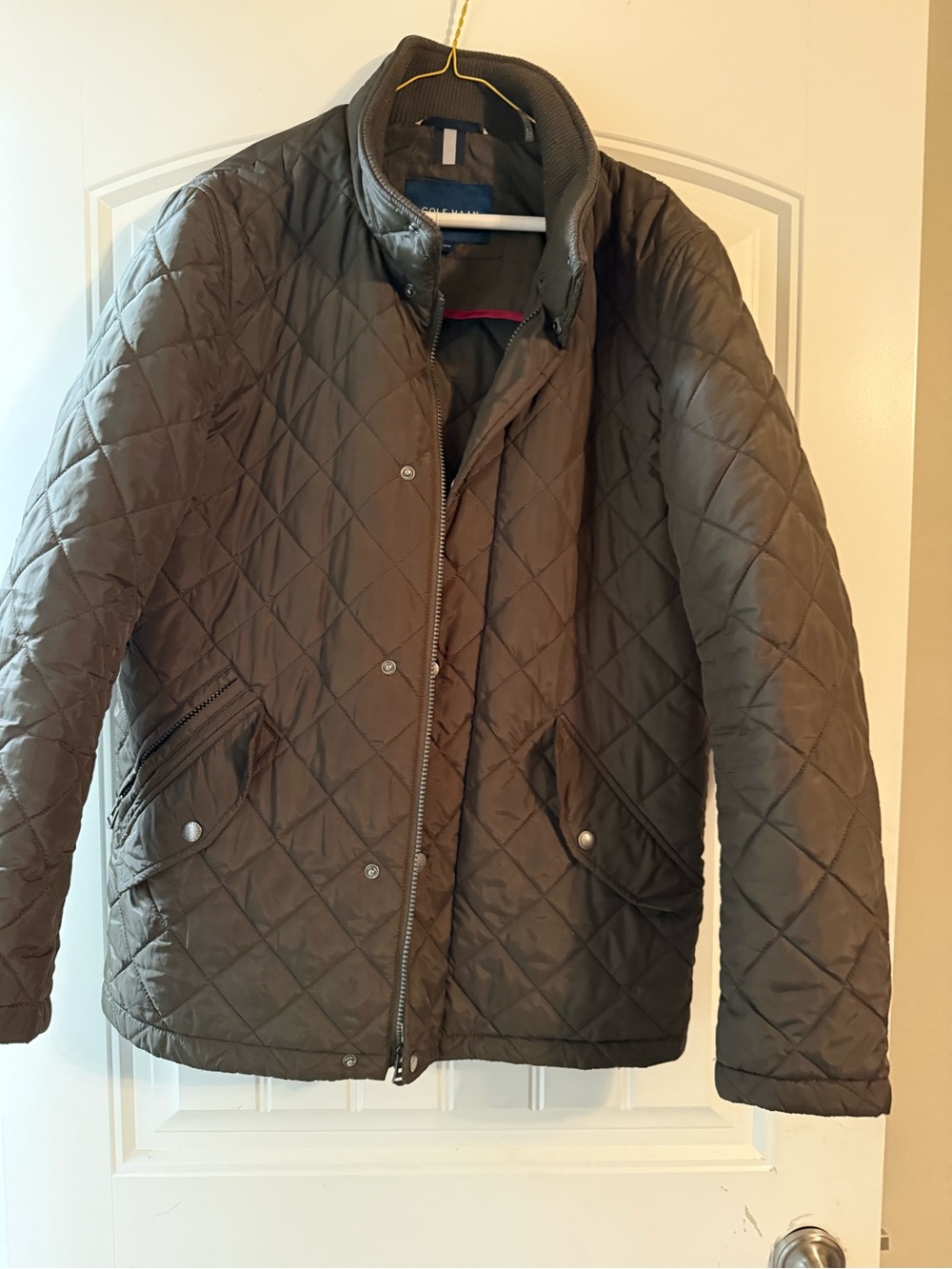 Cole Haan Quilted Lightweight Jacket in Olive